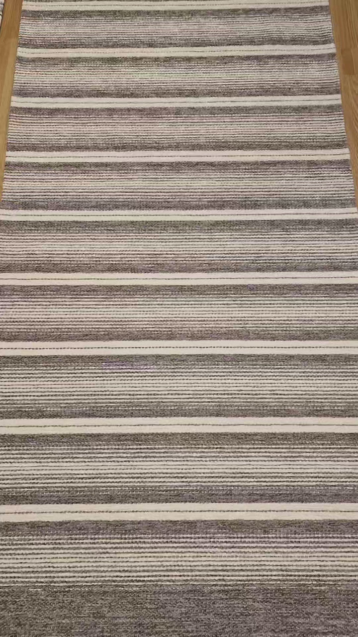 Χαλί Αντιολισθητικό Ριγέ Γκρι Laos Royal Carpet 0.75Χ1.60