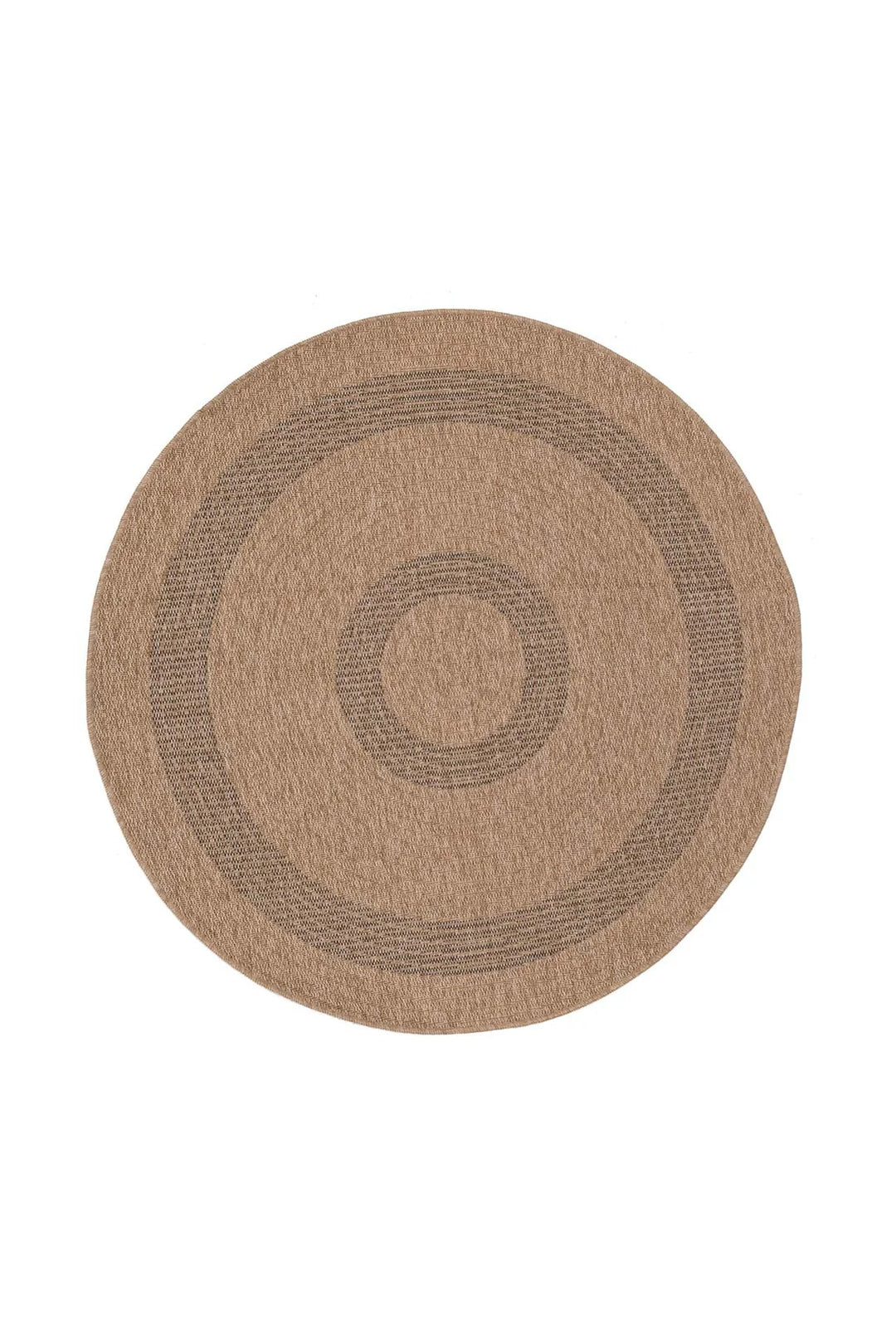 Ψάθινο Χαλί Στρογγυλό Μπεζ-Μαύρο Avanos Royal Carpet 2.40X2.40 (8866BLA)