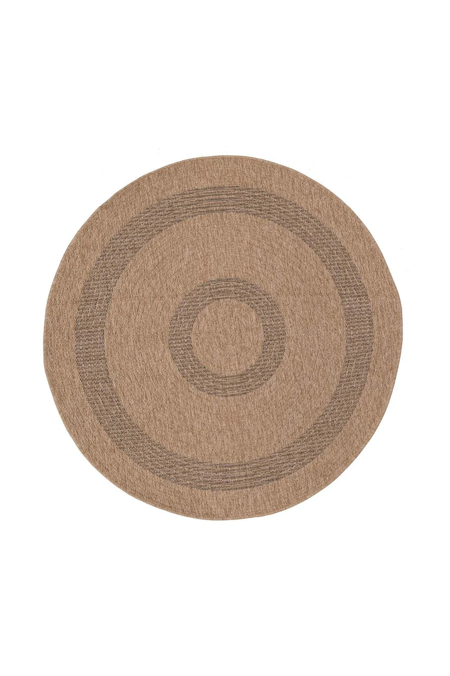 Ψάθινο Χαλί Στρογγυλό Μπεζ-Μαύρο Avanos Royal Carpet 2.40X2.40 (8866BLA)