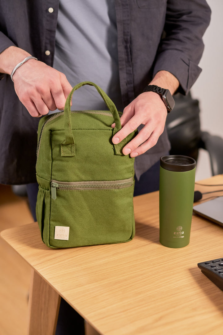 Τσάντα Φαγητού Ισοθερμική 7lt Estia Save The Aegean Πράσινη Forest Spirit