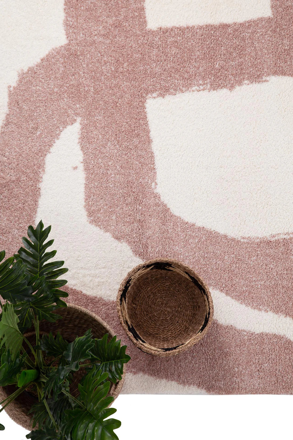 Μοντέρνο Χαλί Λευκό-Ροζ Πολυεστερικό Lilly Royal Carpet 1.20X1.70 (318 260)
